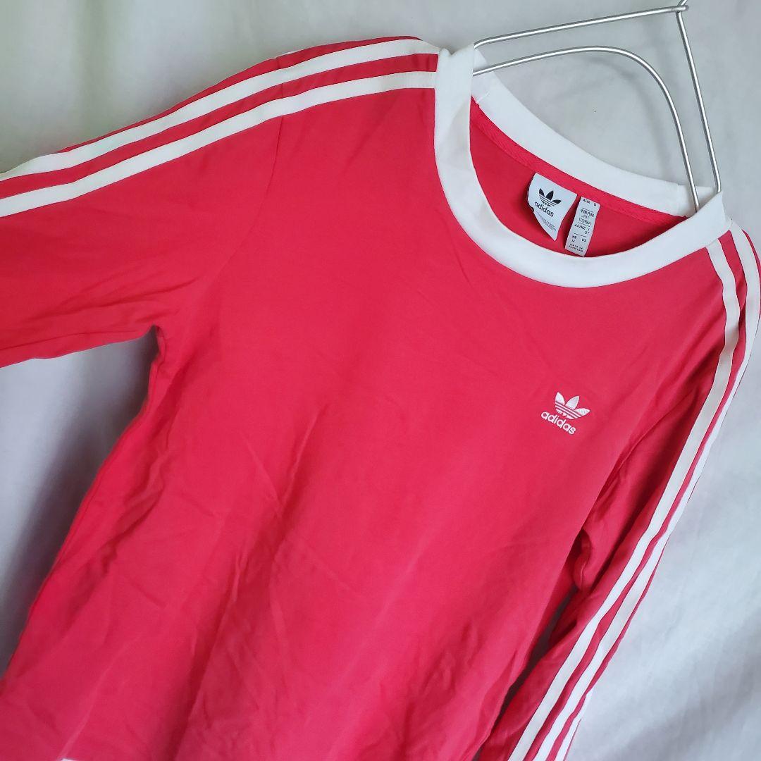ａｄｉｄａｓ アディダス ロンT 長袖tシャツ ロングスリーブTシャツ ピンク