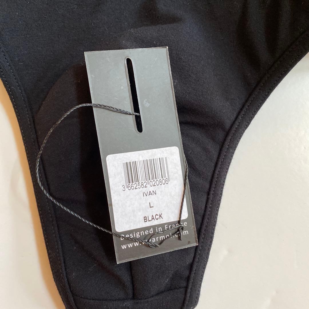 Wear Moi ブラック Vネック レオタード　メンズ　バレエ　ウェア