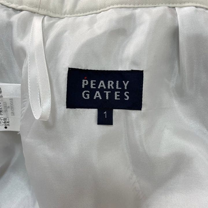 PEARLY　GATES　パーリーゲイツ　スカート　白黒　羊毛　モヘヤスカート
