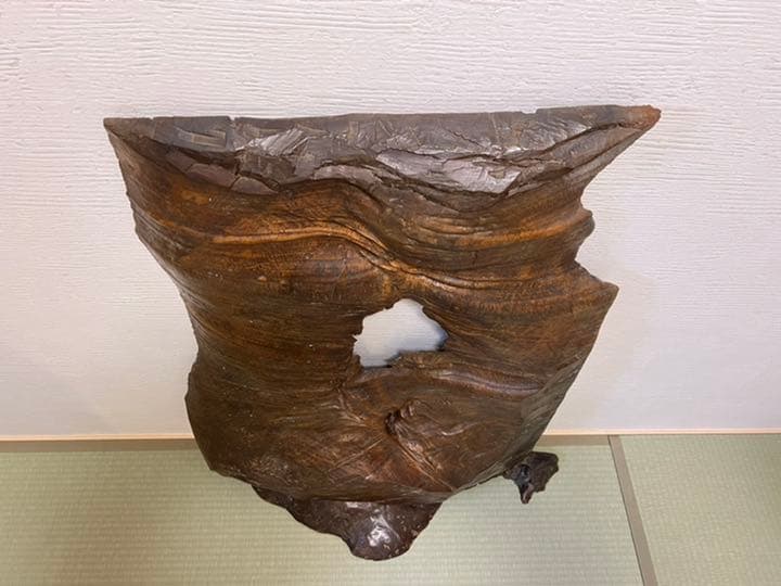 衝立　一枚板　天然木　アンティーク　桜　民芸品