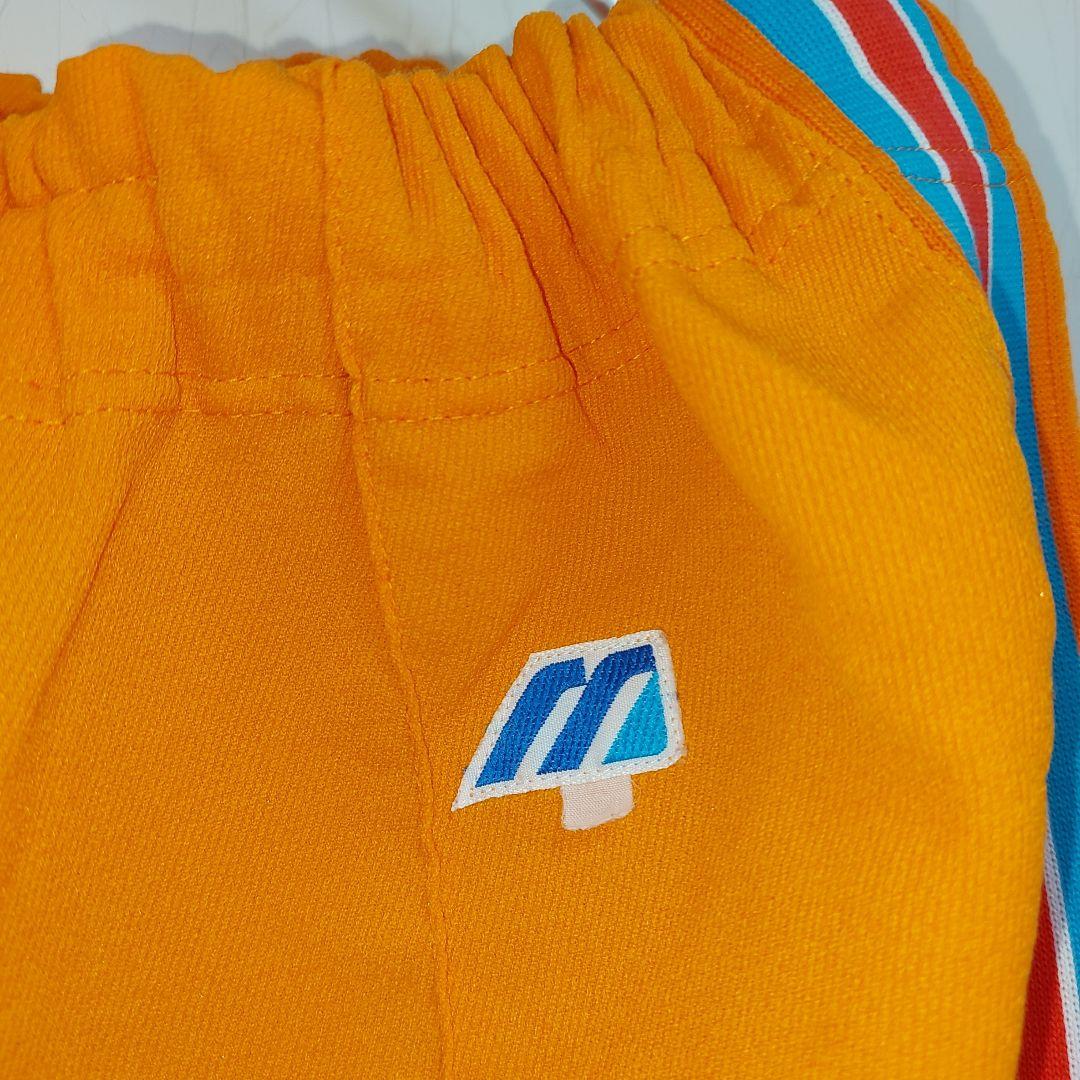 【希少】70s-80s 美津濃 MIZUNO トラックパンツ Mロゴ オレンジ