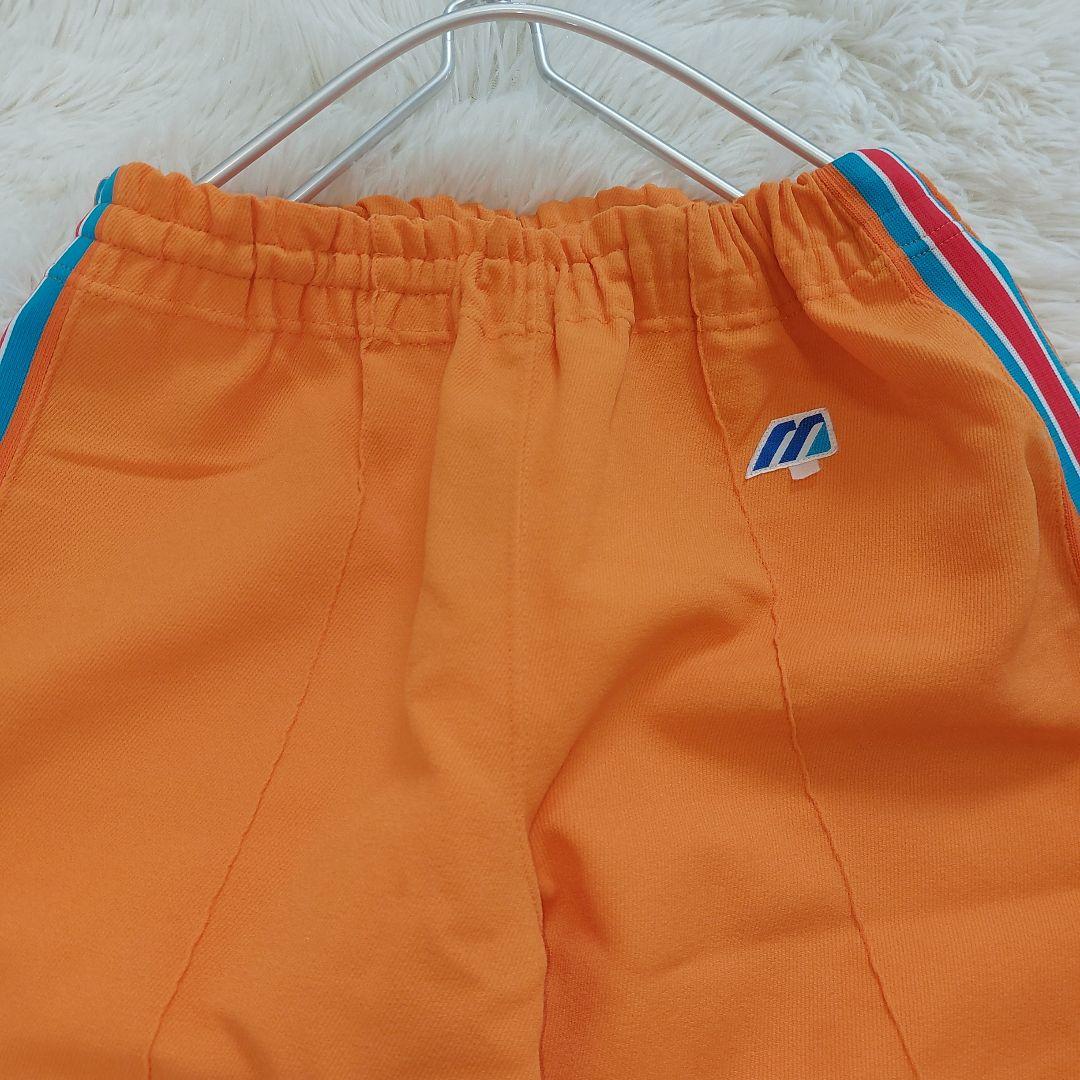 【希少】70s-80s 美津濃 MIZUNO トラックパンツ Mロゴ オレンジ
