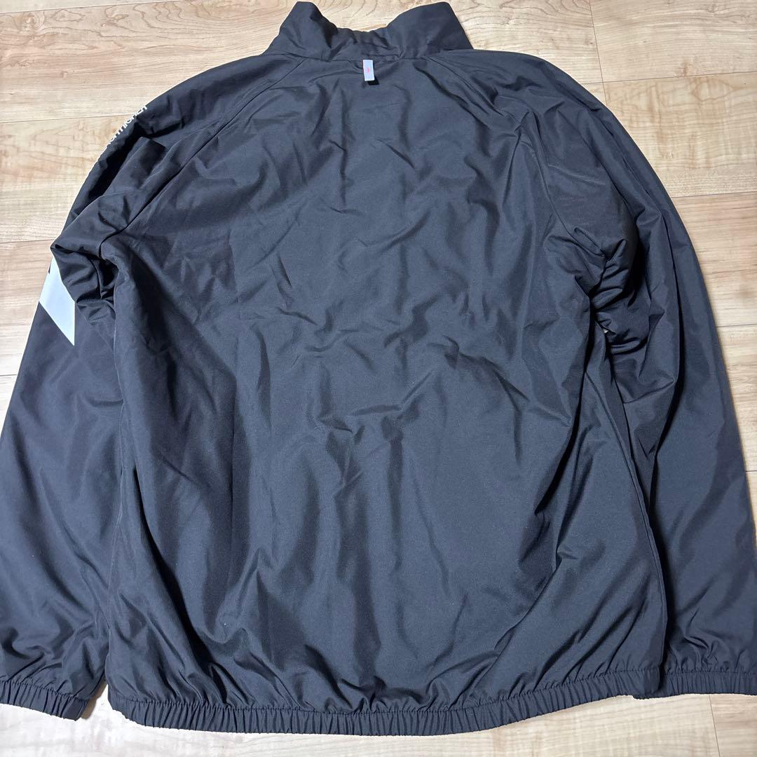 新品　アシックス　メンズ　ウィンドブレーカージャケット　上　ブラック　あったかL