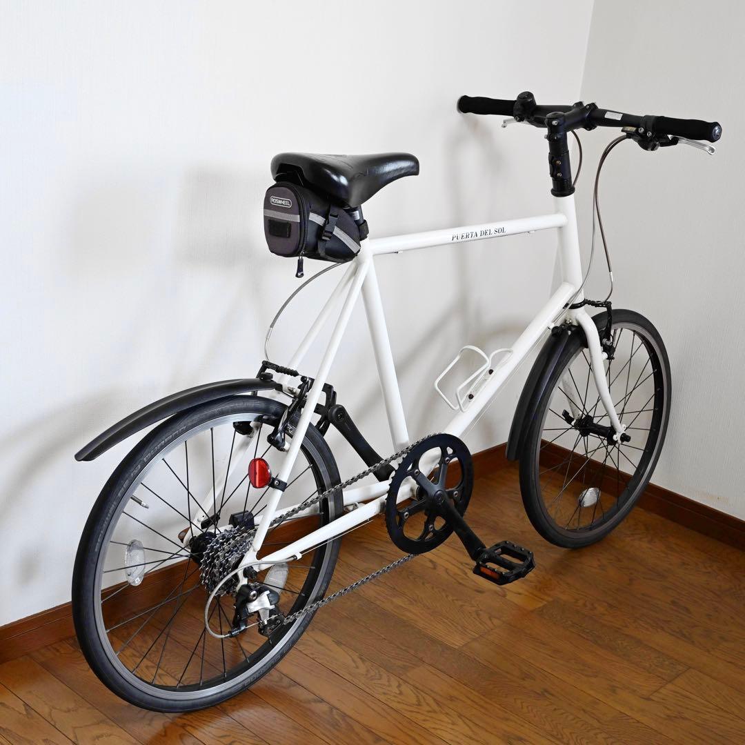 【引き取り限定】 ミニベロ 自転車 本体 451 20インチ 1×7速 ホワイト