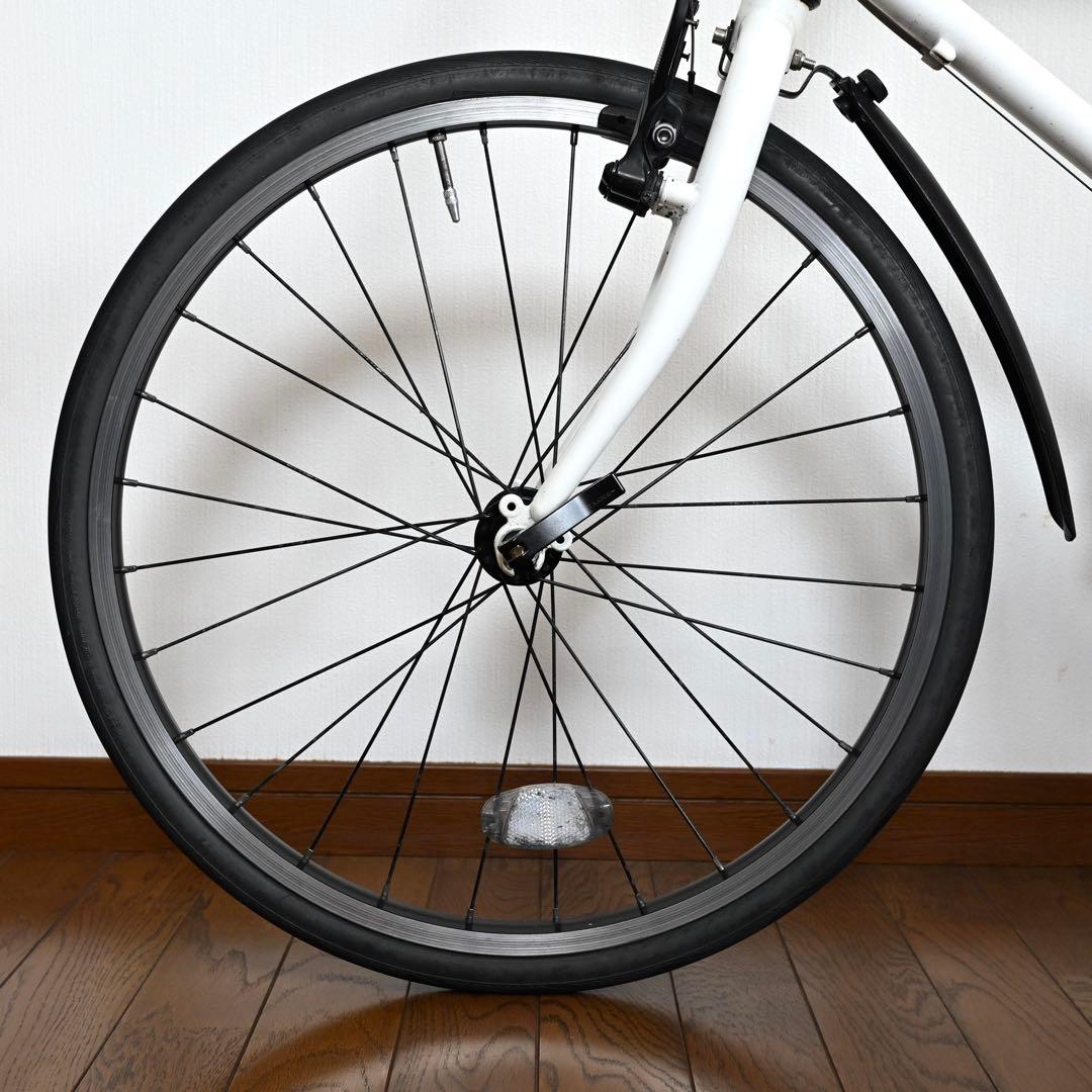 【引き取り限定】 ミニベロ 自転車 本体 451 20インチ 1×7速 ホワイト