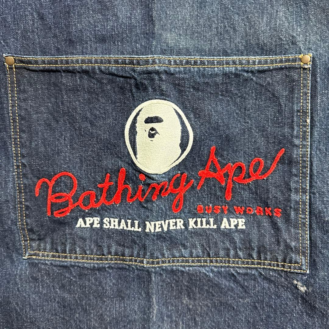 A BATHING APE 【超希少】デニムエプロン　フリーサイズ