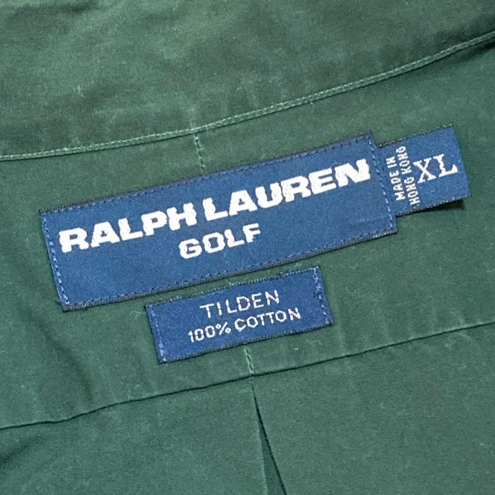 RALPHLAUREN GOLF 長袖シャツ 刺繍 グリーン XL 1789