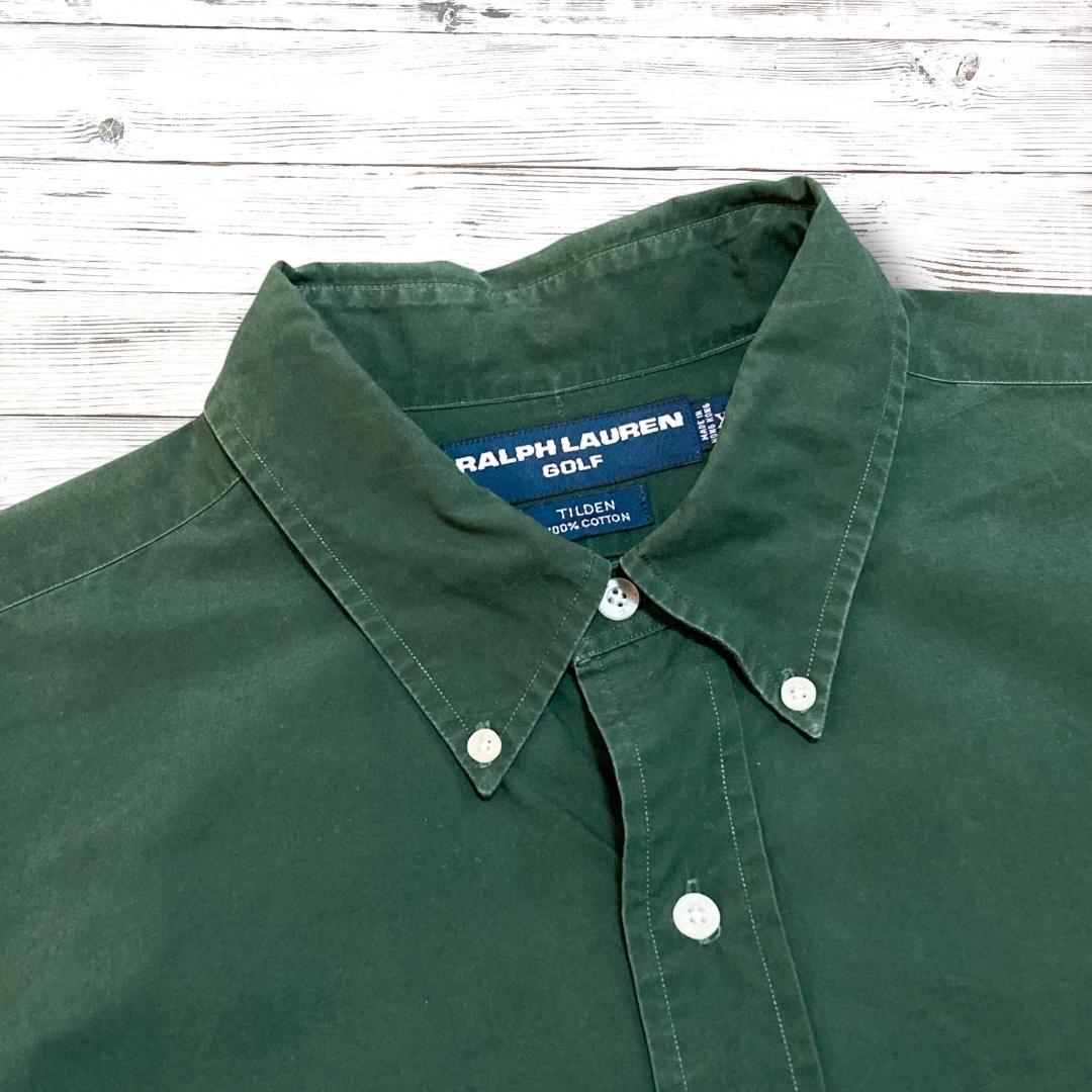 RALPHLAUREN GOLF 長袖シャツ 刺繍 グリーン XL 1789
