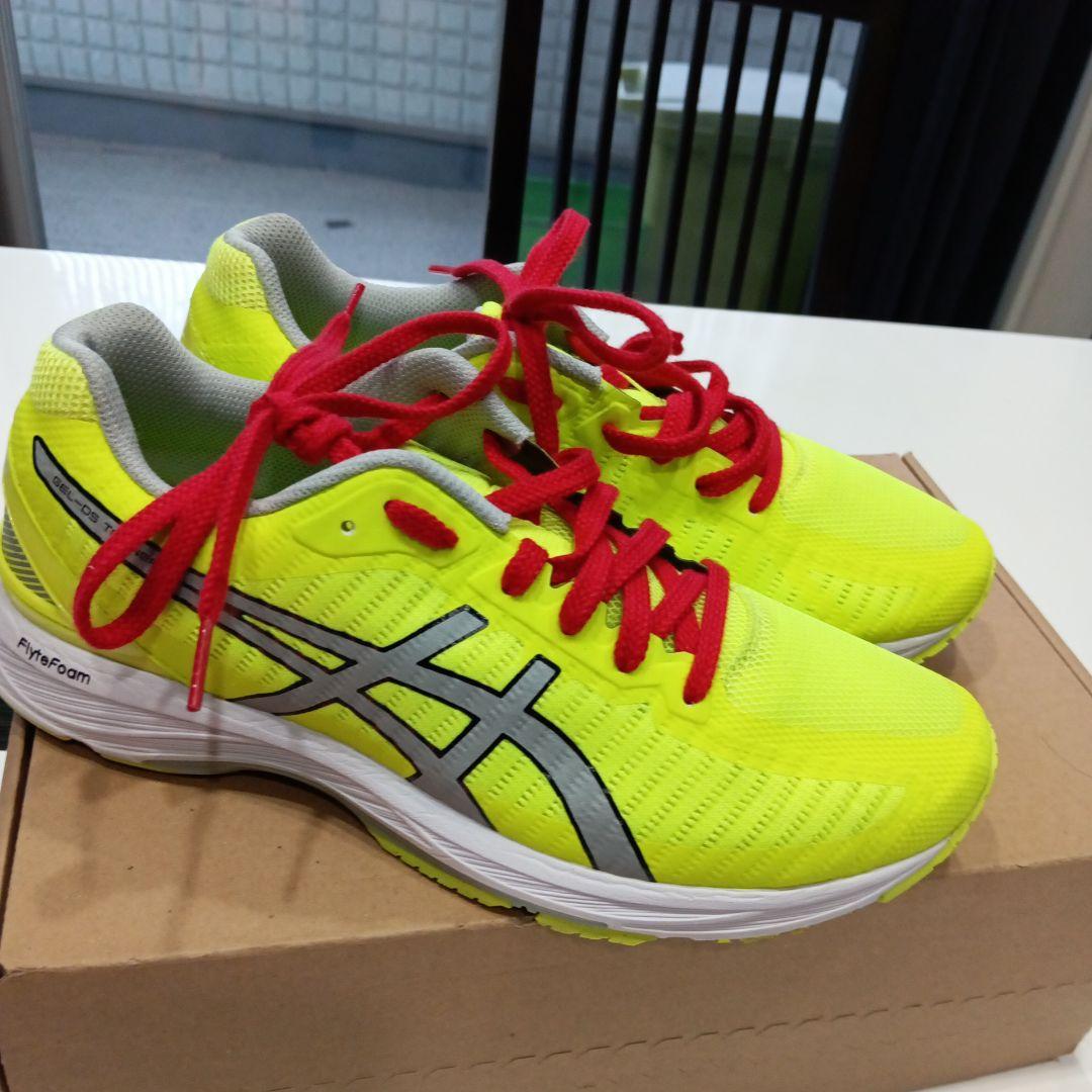 asics 蛍光イエロー スパイクシューズ25.5サイズ