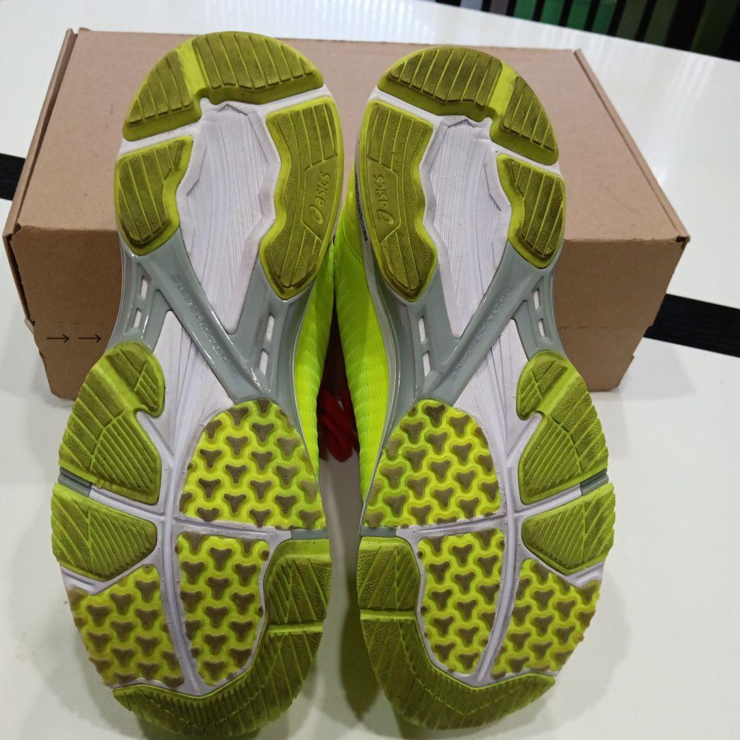 asics 蛍光イエロー スパイクシューズ25.5サイズ
