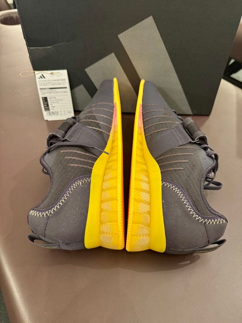 adidas シューズ 28.5cm ブラック/イエロー ウエイトリフティング