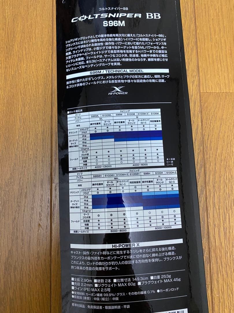 【美品】SHIMANO コルトスナイパーBB S96M