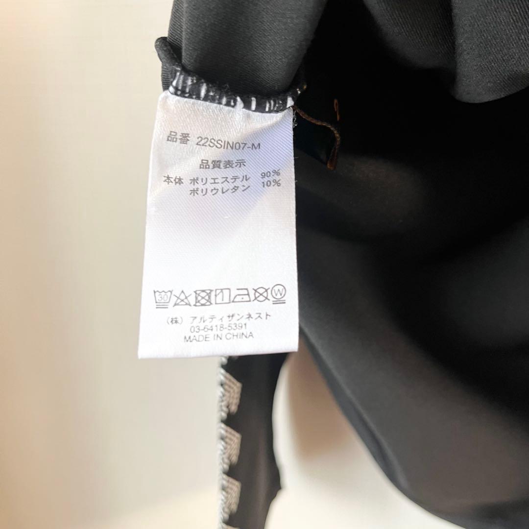 【美品】レザレクション モックネック シャツ M ブラック 黒 メンズ ゴルフ