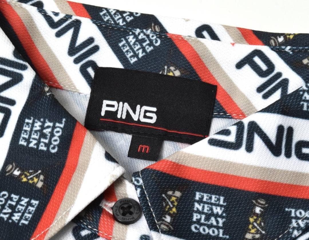 未使用 PING ピン ゴルフ プリント セットアップ M レディース 上下