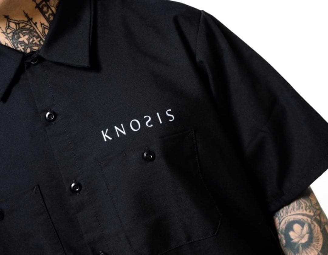 【新品未使用】 knosis ワークシシャツ ブラック XL