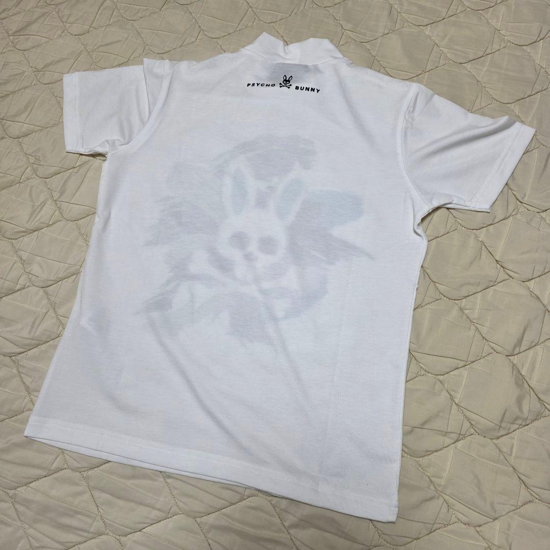 Psycho Bunny サイコバニー モックネック Tシャツ スカルバニー 白