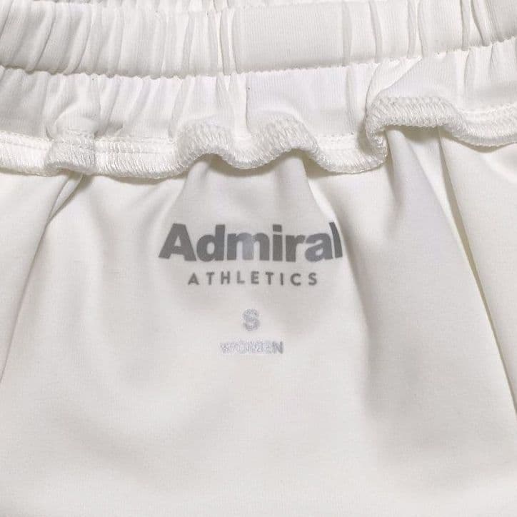 Admiral レディースS ホワイトスカート 幾何学柄 裾デザイン