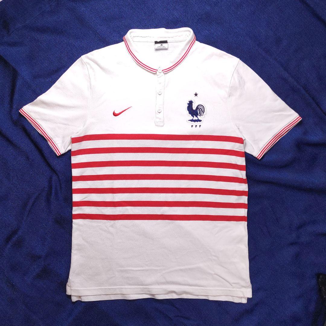 ナイキ NIKE　ポロシャツ　Lサイズ　サッカー　フランス代表 ボーダー