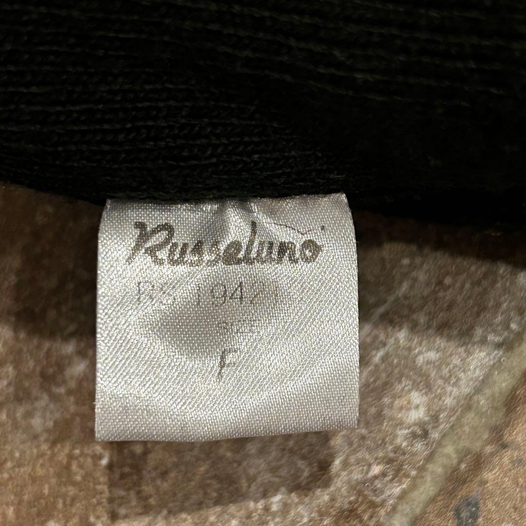 Russeluno LOGO ニットサンバイザー　ブラック系　ゴルフ