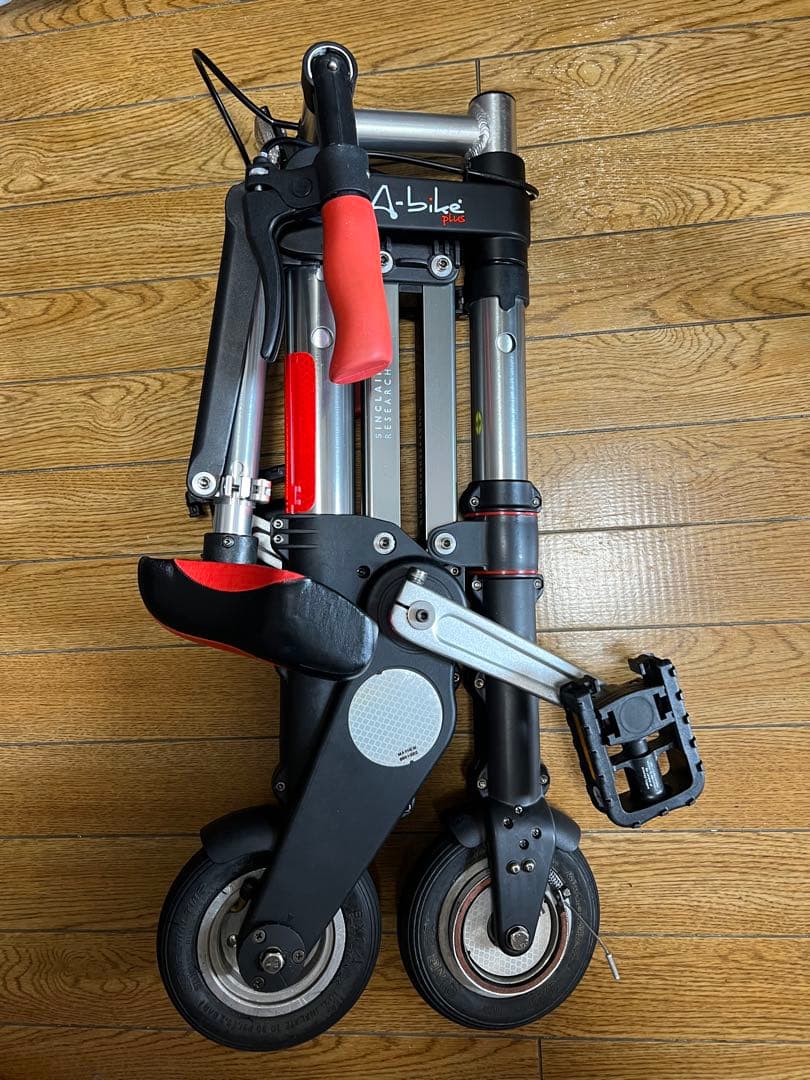 A-bike plus折りたたみ自転車 シルバー/レッド