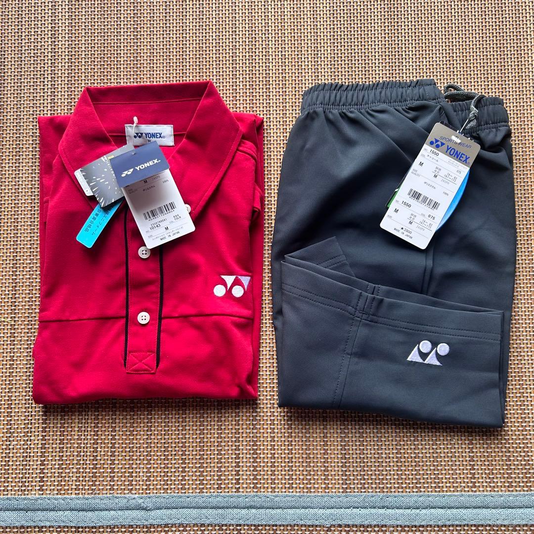 YONEX テニスウェア ポロシャツとパンツセット Mサイズ　ラケットバック