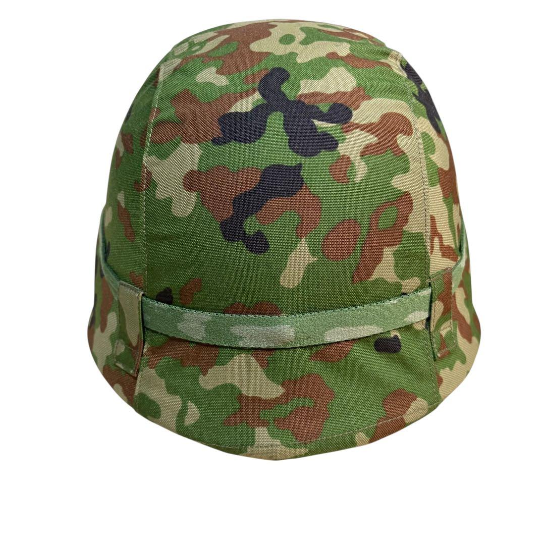 【美品】陸上自衛隊 88式鉄帽 レプリカ品 鉄帽覆い ゴム 4点顎紐