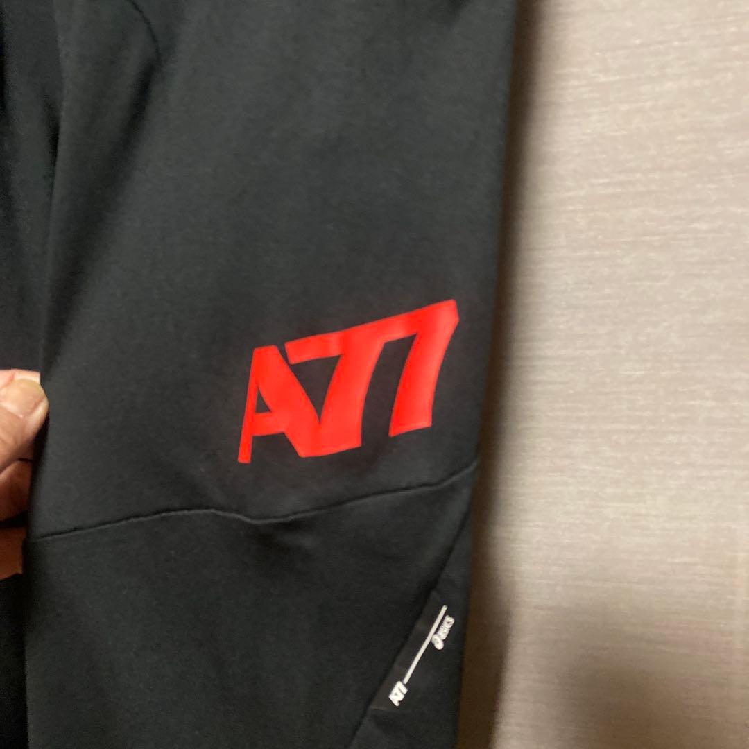 アシックス XAT715 ジャケット XL 黒/赤