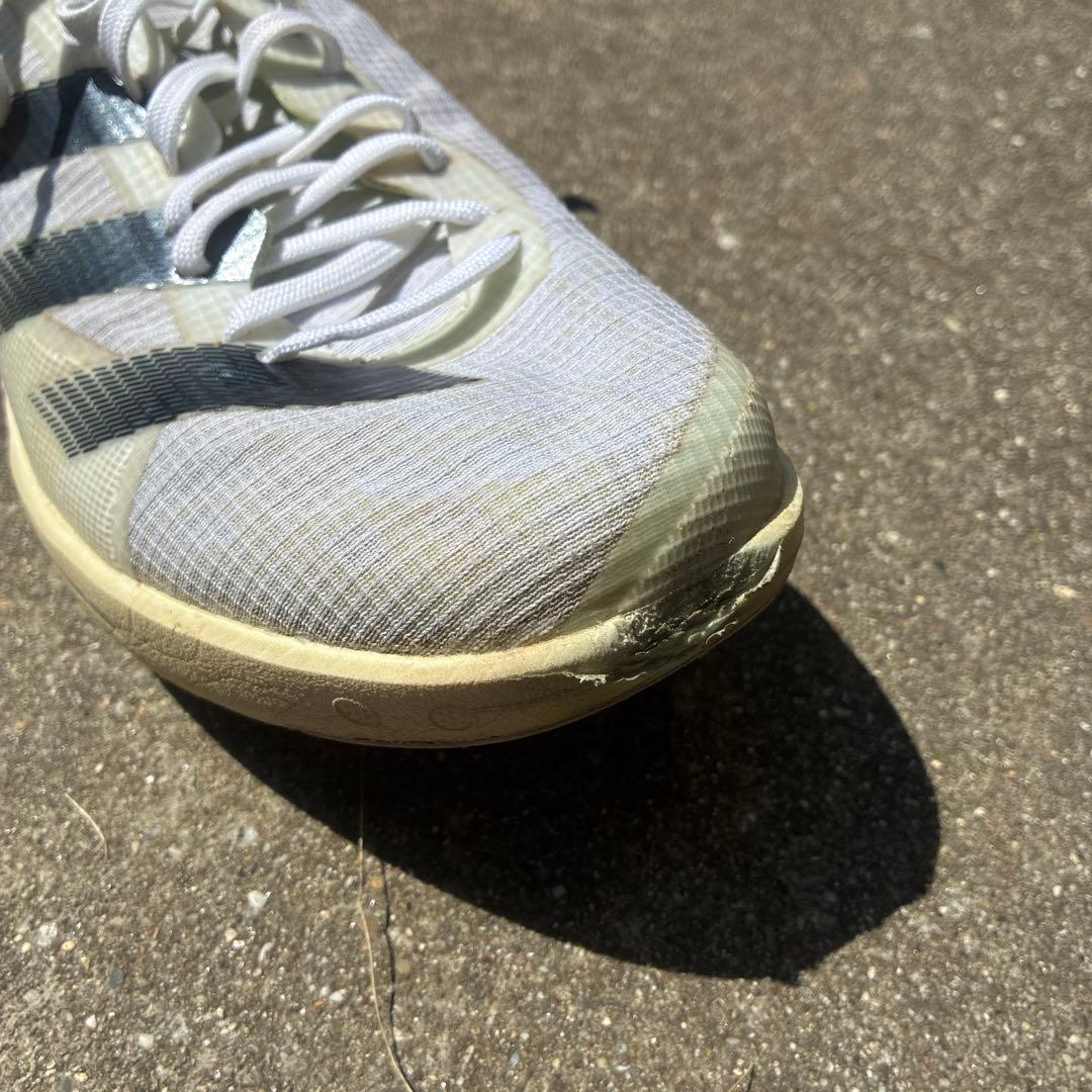 adidas ADIZERO スパイクシューズ ホワイト/ブラック