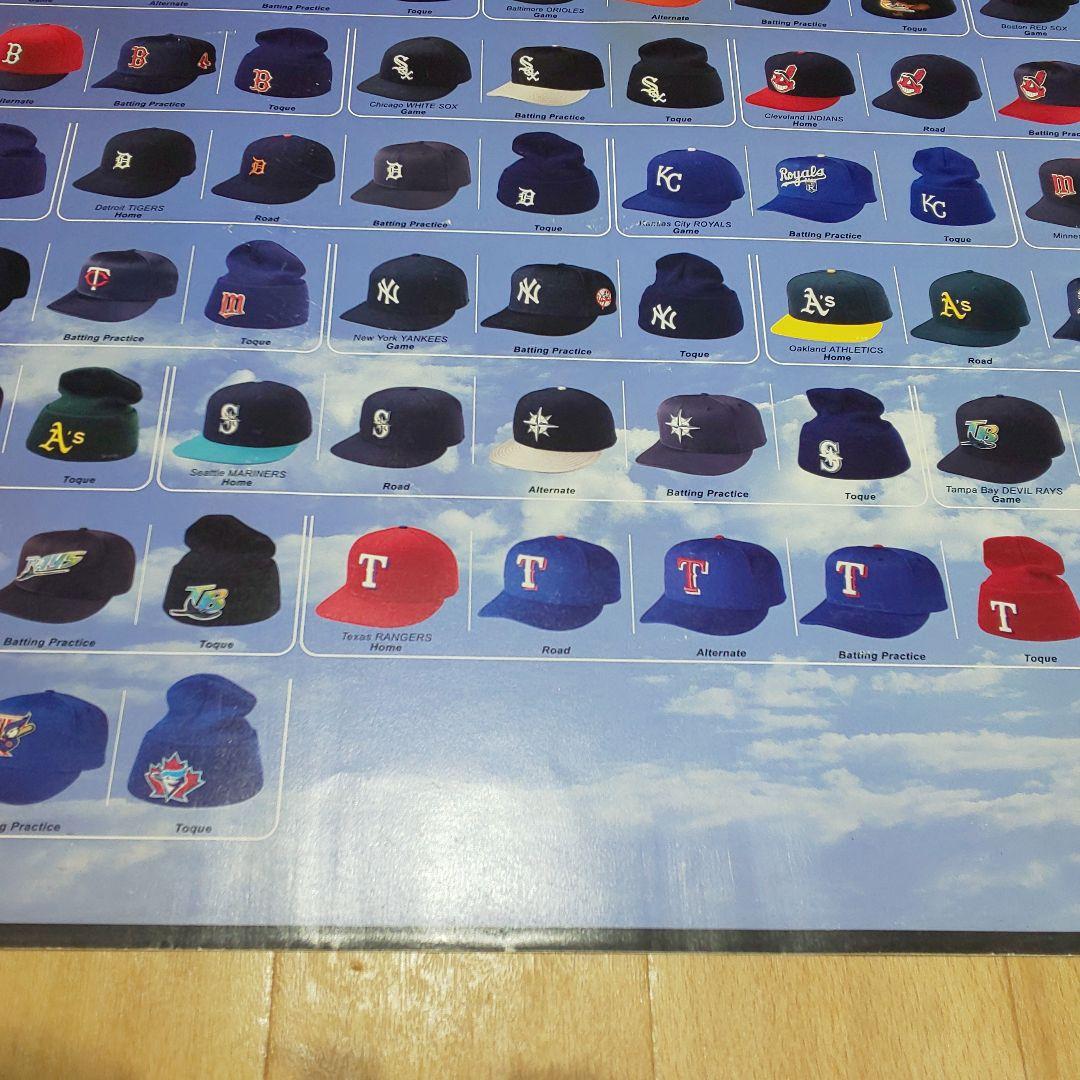 メジャーリーグ  レア  特大ポスター  MLB  ２０００年 全球団 キャップ