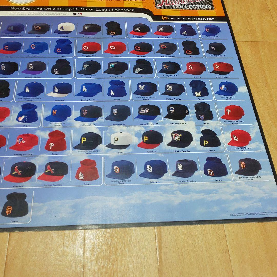 メジャーリーグ  レア  特大ポスター  MLB  ２０００年 全球団 キャップ