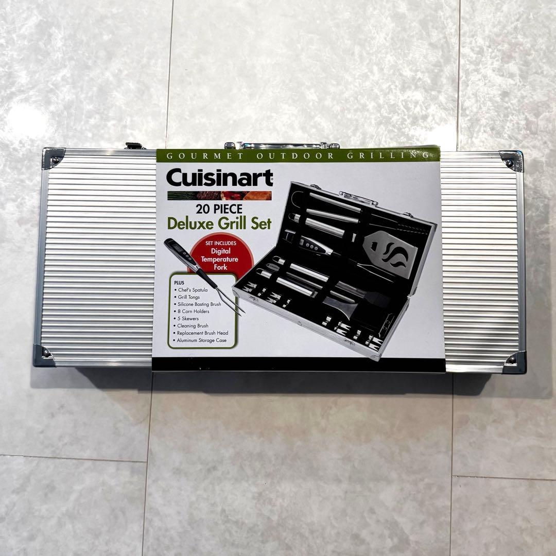 クイジナート デラックス グリル セット 20種 BBQ ミートサーモ 温度計