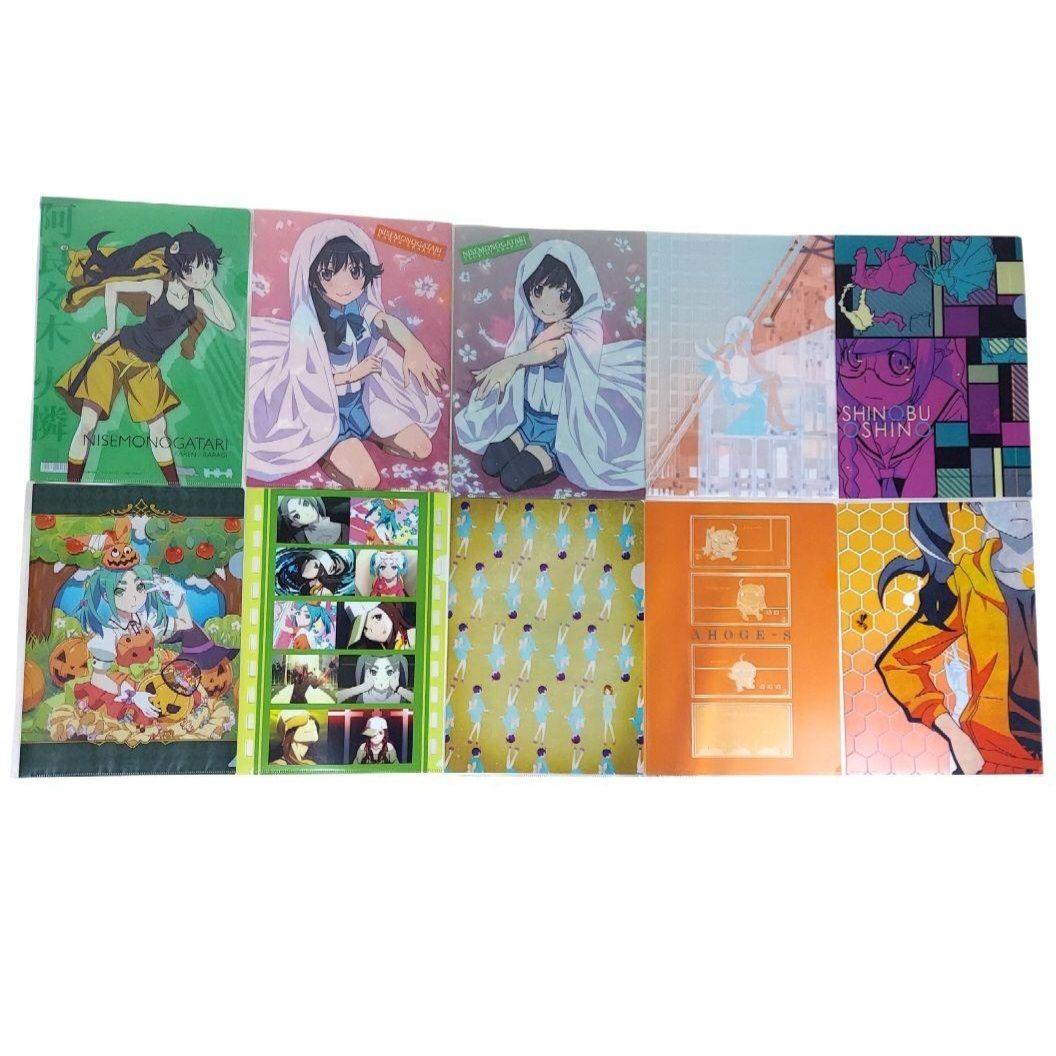 【送料込み】アニメ 物語シリーズ キャラクターグッズ クリアファイル セット売り