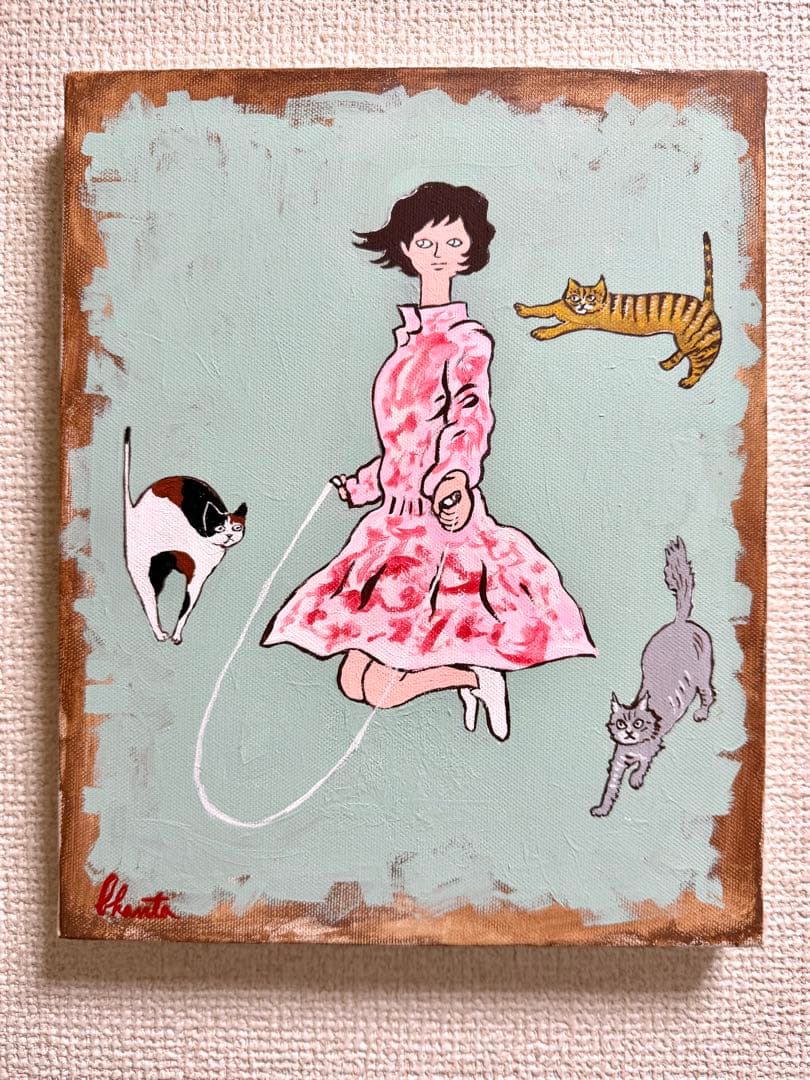 絵画 jump in to spring