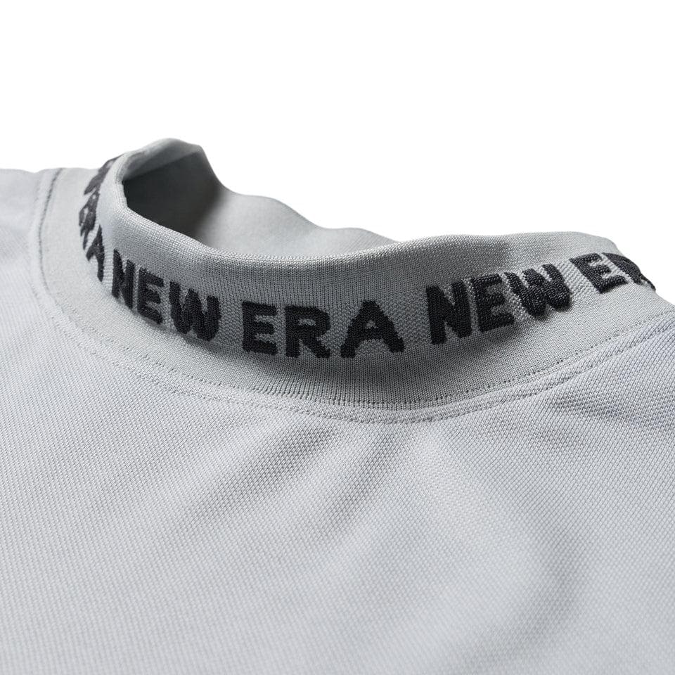 NEWERA GOLF 半袖 モックネック シャツ　鹿の子 グレー　Lサイズ