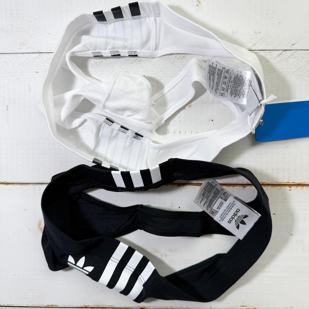 adidas アディダス インナー Tバック White/Black 海外XS