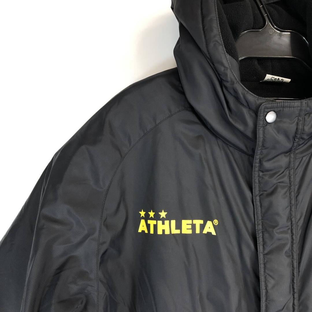 ATHLETA アスレタ 中綿入り ベンチコート ブラック フリーサイズ