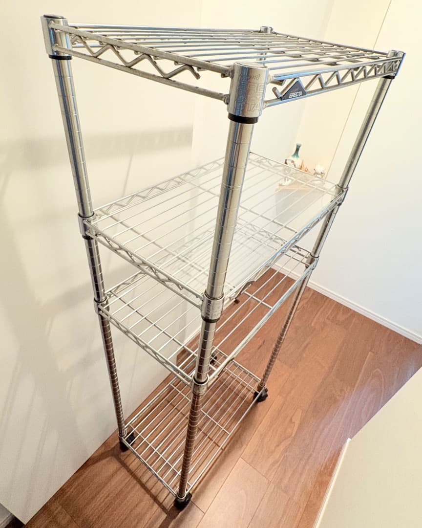  Erecta 4段スチールラック キャスター付き
