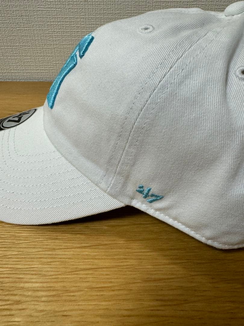 Tigers ホワイト ノイズ '47 CLEAN UP カリビアンブルーロゴ