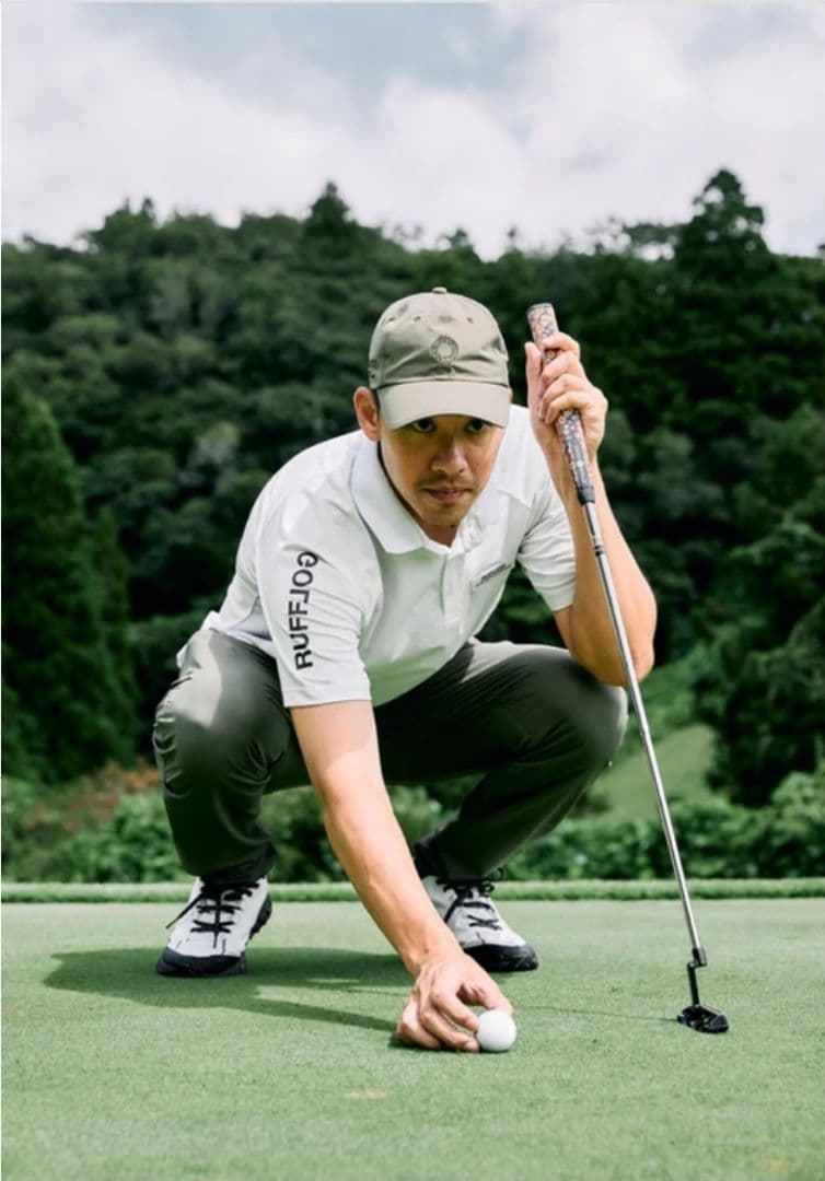☆RUFFLOG☆ゴルフTC S/S POLOドローコード L ホワイト×グレー