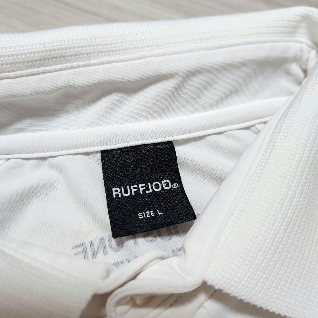 ☆RUFFLOG☆ゴルフTC S/S POLOドローコード L ホワイト×グレー