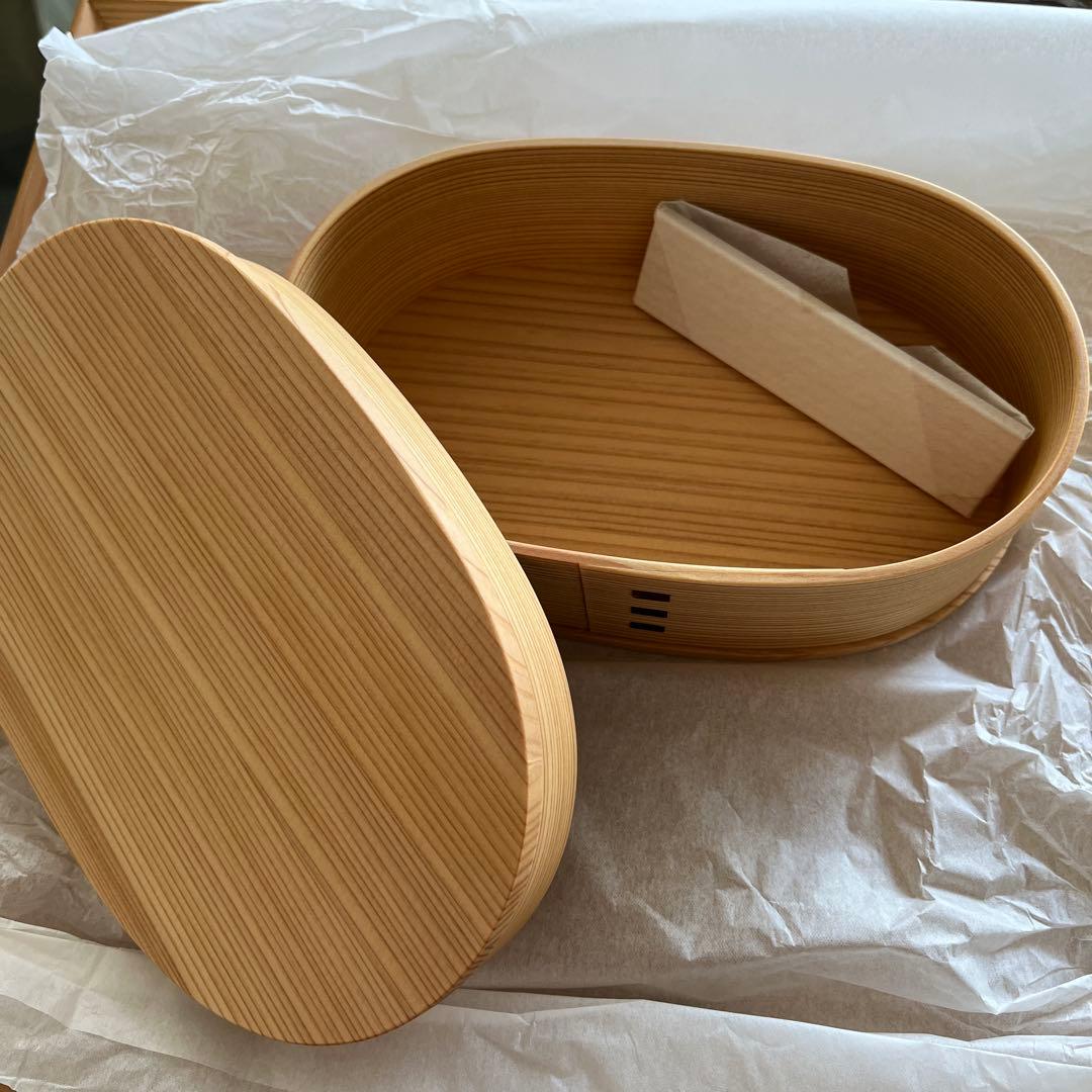 新品未使用❗️秋田杉小判型曲げわっぱ弁当箱