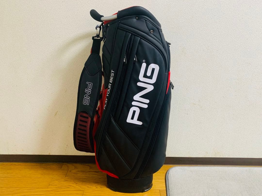 【超美品・早い者勝ち】PING キャディバッグ 黒/赤(消毒済)