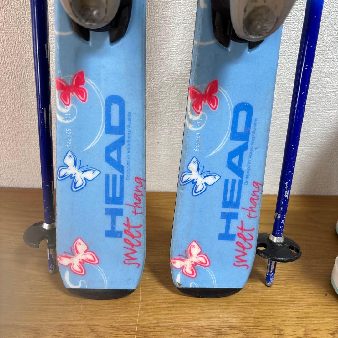 ジュニアストック付スキーセット　head 117cm hart 23cm