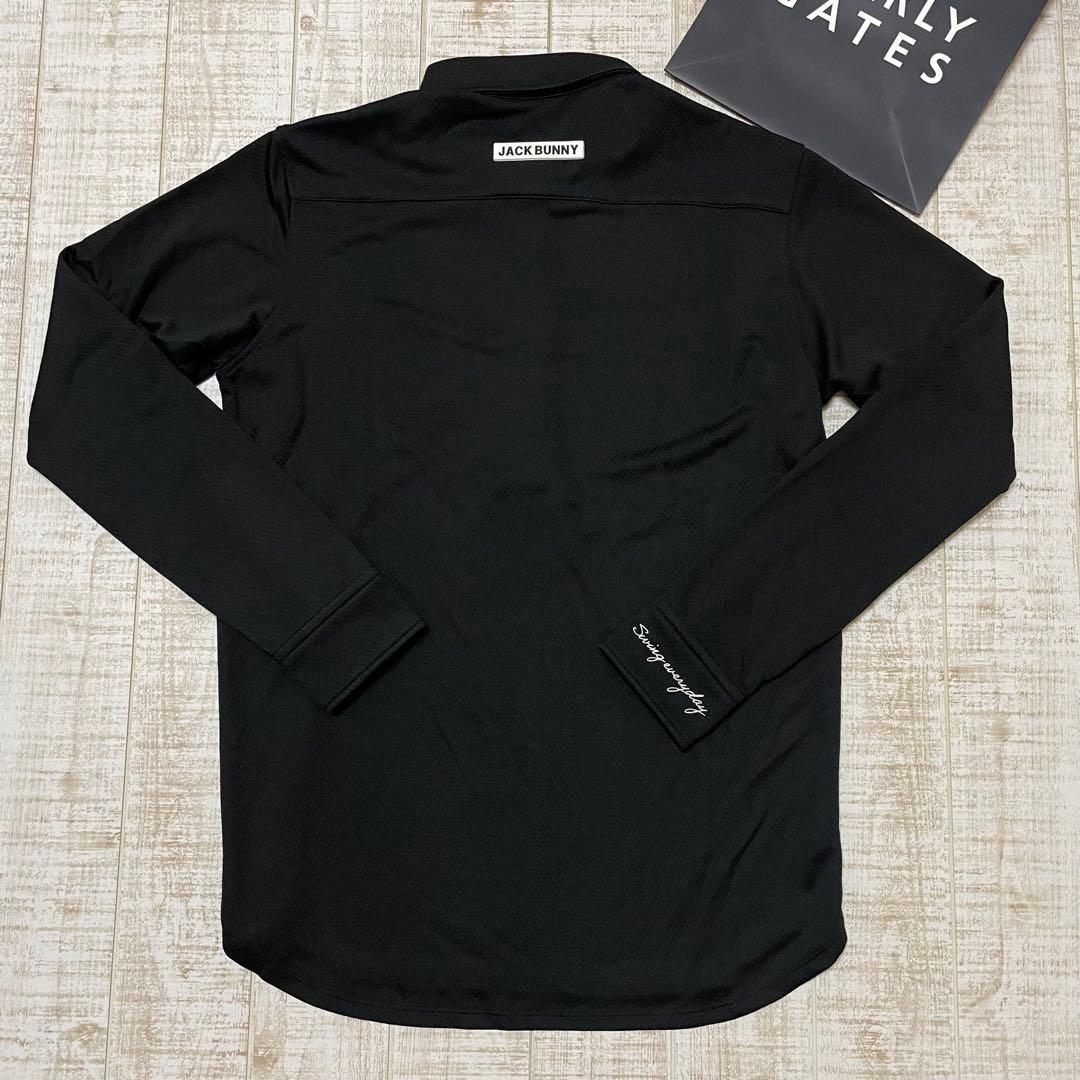 新品 ジャックバニー 長袖シャツ 刺繍ロゴ ブラック Mサイズ（4）
