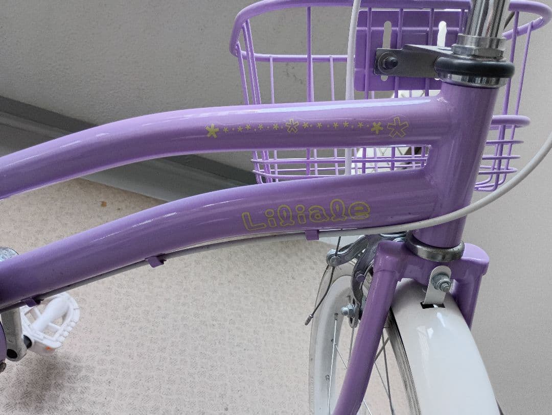 子供用自転車 18インチ パープル　受け渡し限定