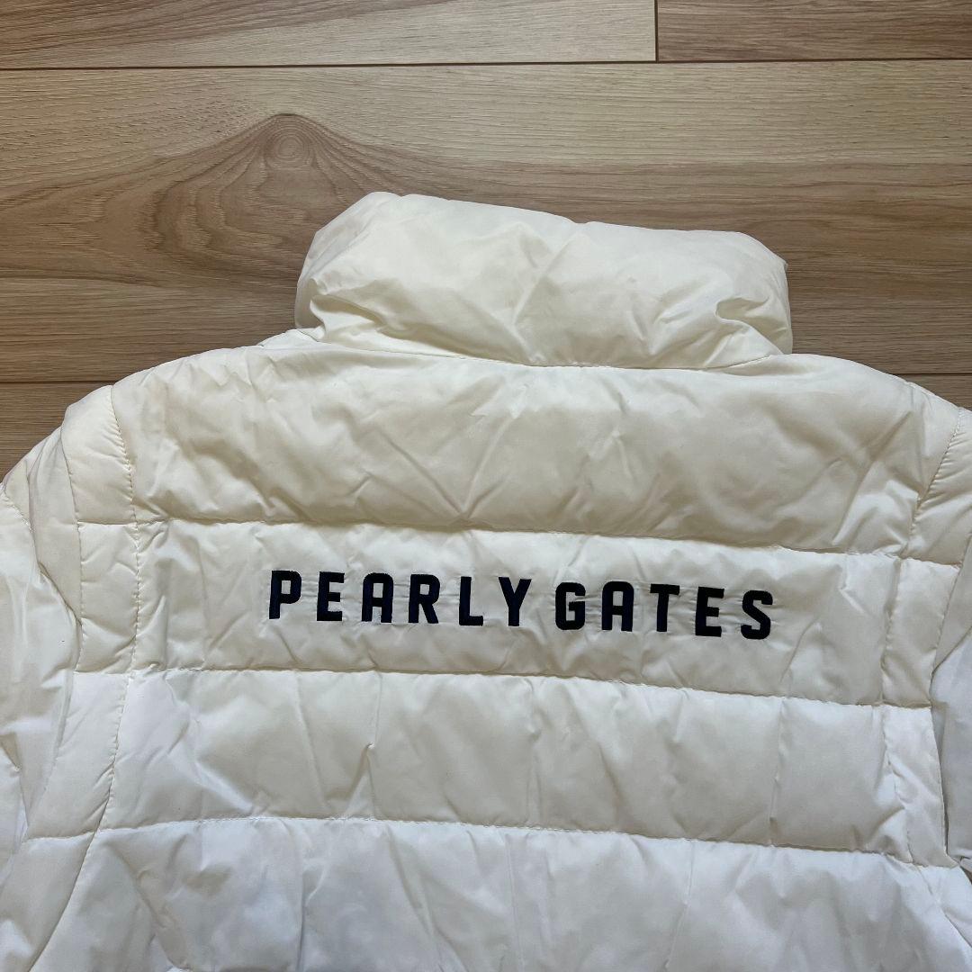 PEARLY GATES パーリーゲイツ　ダウンジャケット　ロゴ刺繍　メンズ　白