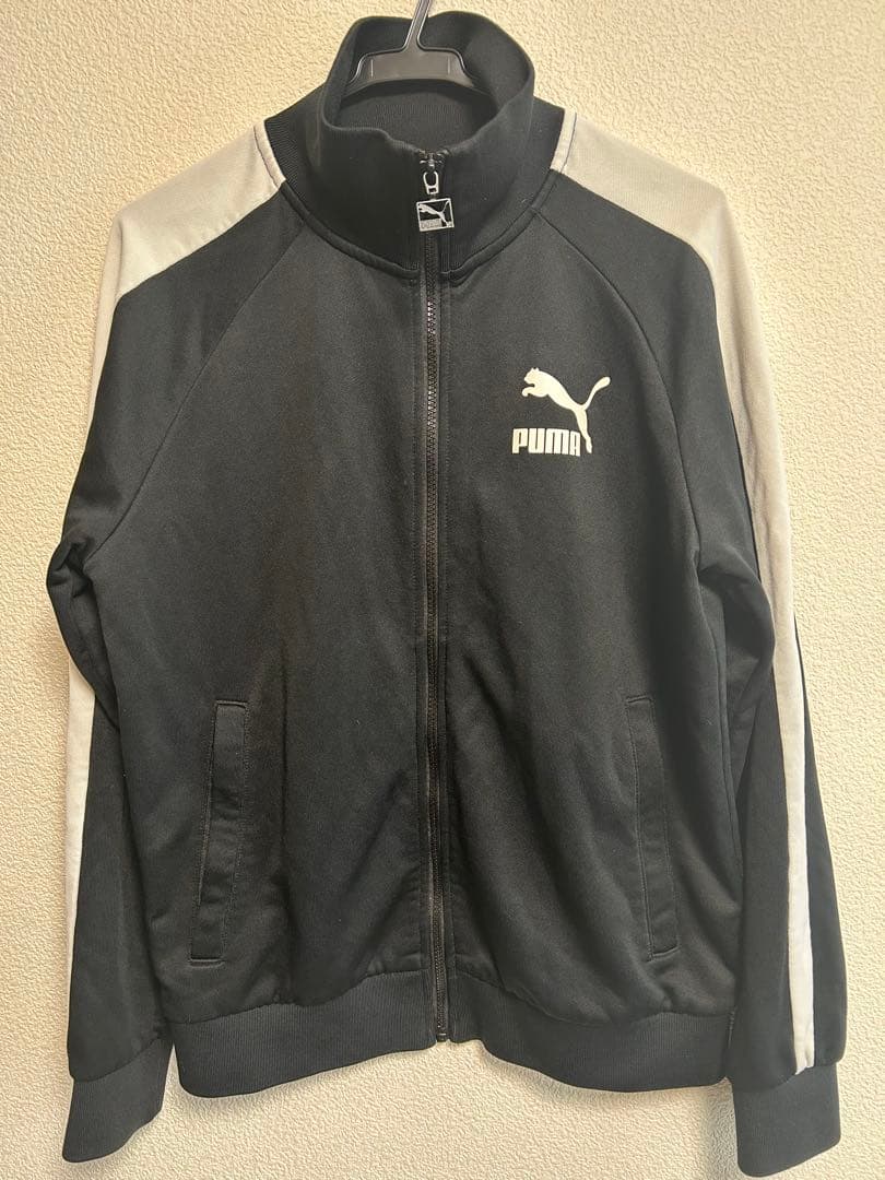 PUMA ジャージ上下セット ブラック/ホワイト　T7 Mサイズ