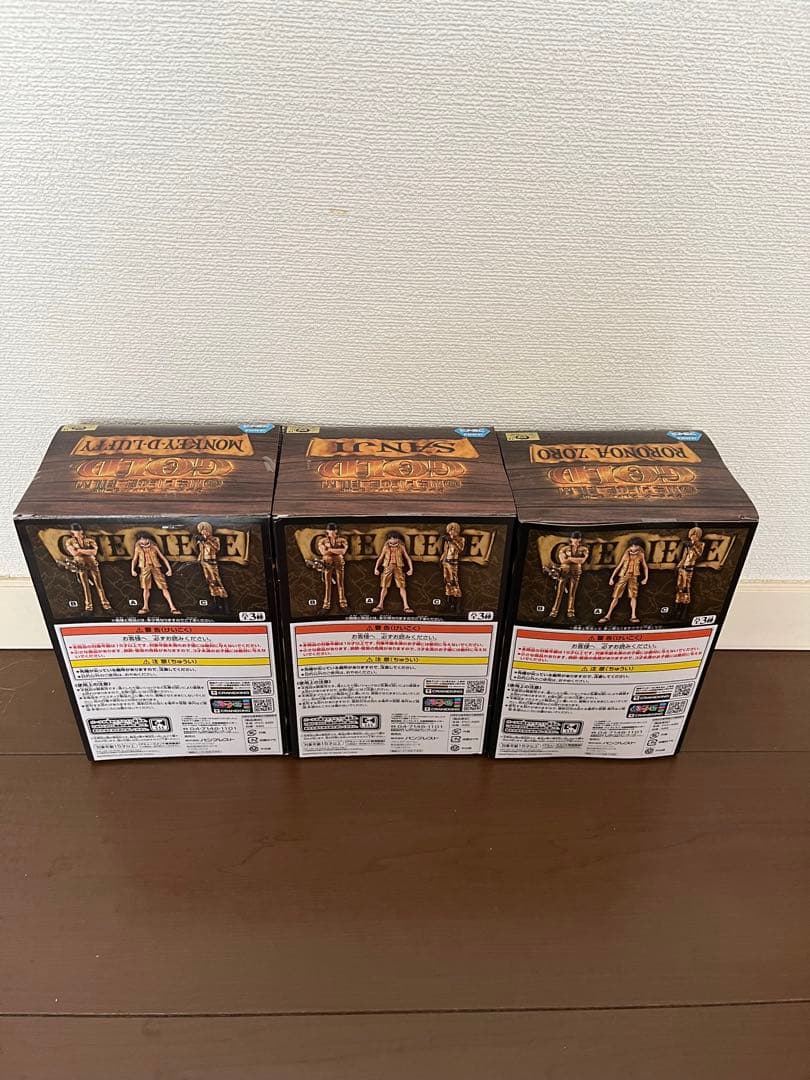 未開封 ワンピース FILM GOLD DXFフィギュア 3体セットナムコ限定