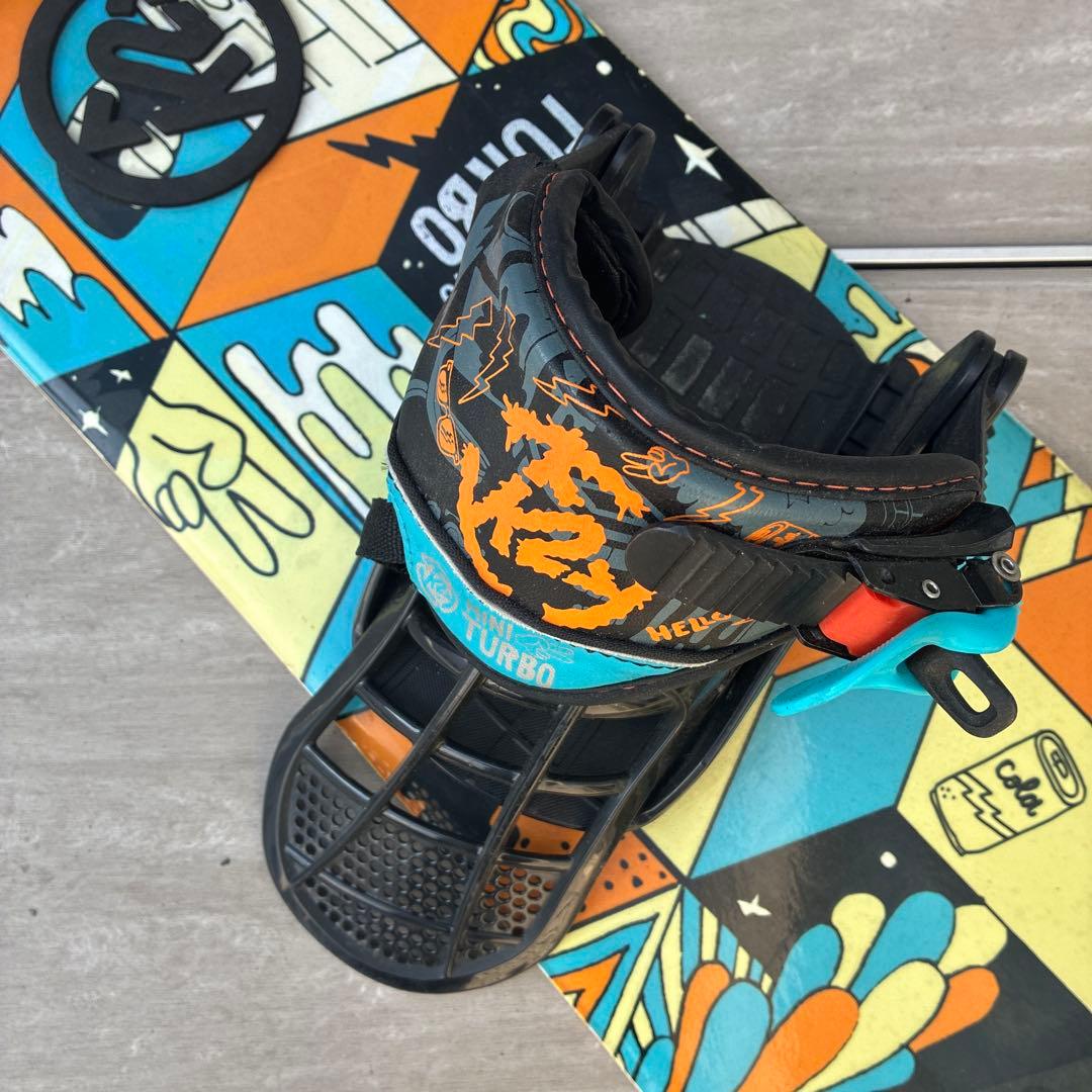【良品】K2 キッズスノーボード 2点セット MINI TURBO 90cm
