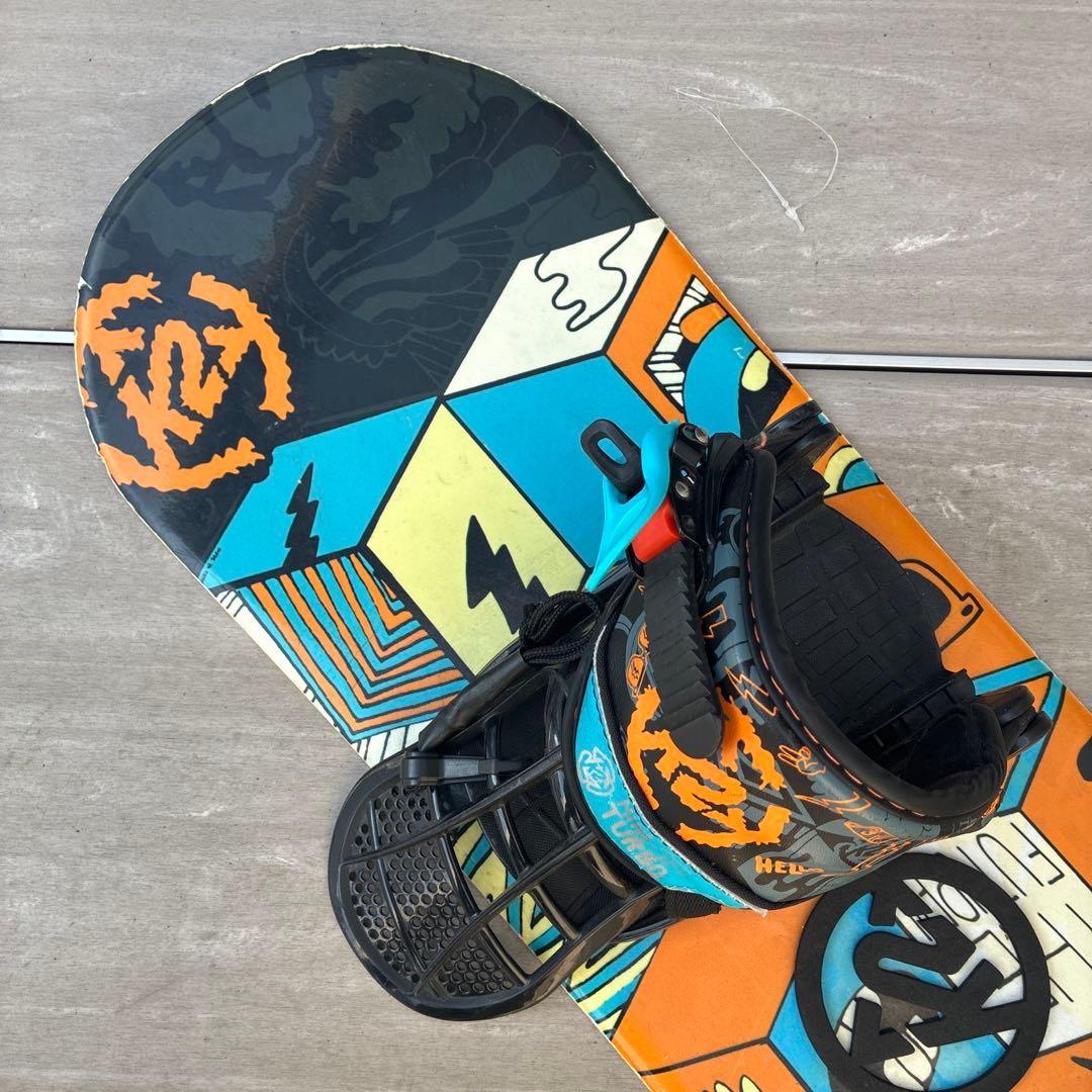 【良品】K2 キッズスノーボード 2点セット MINI TURBO 90cm